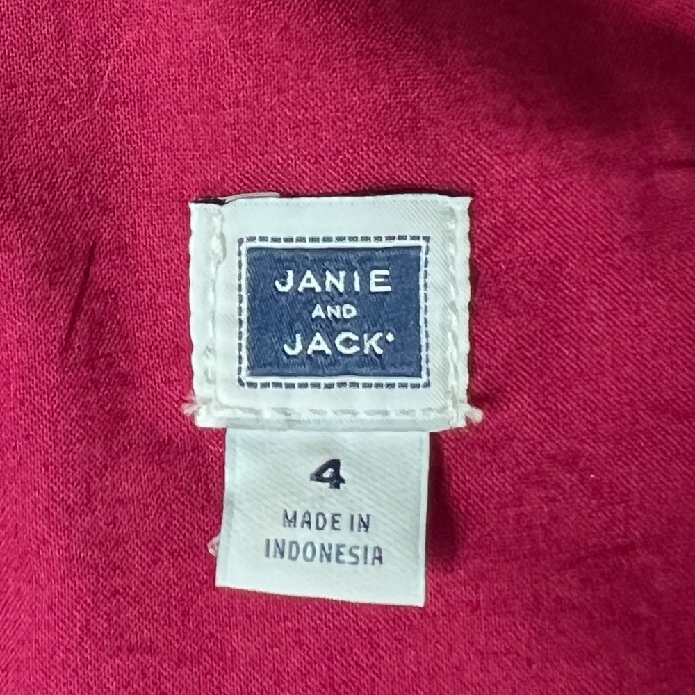 Janie and Jack Special Occasion Dress, Burgundy and Pink, Size 4 - EUC - Picture 6 of 7